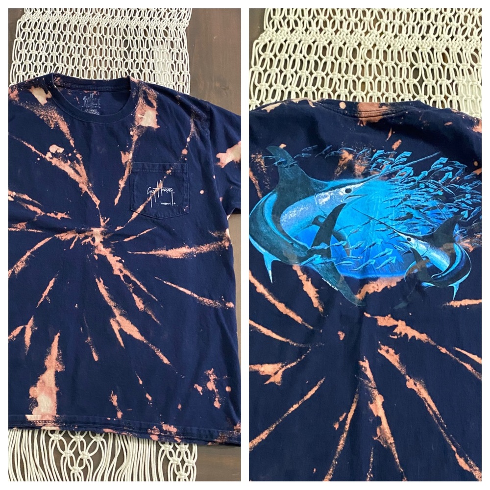Guy Harvey Marlin tie dye tee shirt